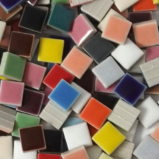 モザイクタイル【10mm】ミックスカラー バラ石 200g(約200~210個入)美濃焼タイル 純正品 国産 カラフルミックス詰め合わせ
