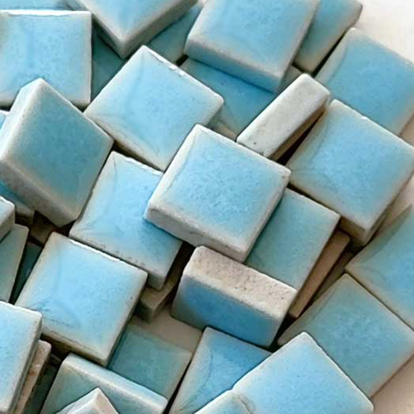 モザイクタイル【10mm角】選べる単色カラー バラ石 100g(約100個入)グリーン、ブルー、柄、青・緑系色 美濃焼タイル 純正品 国産