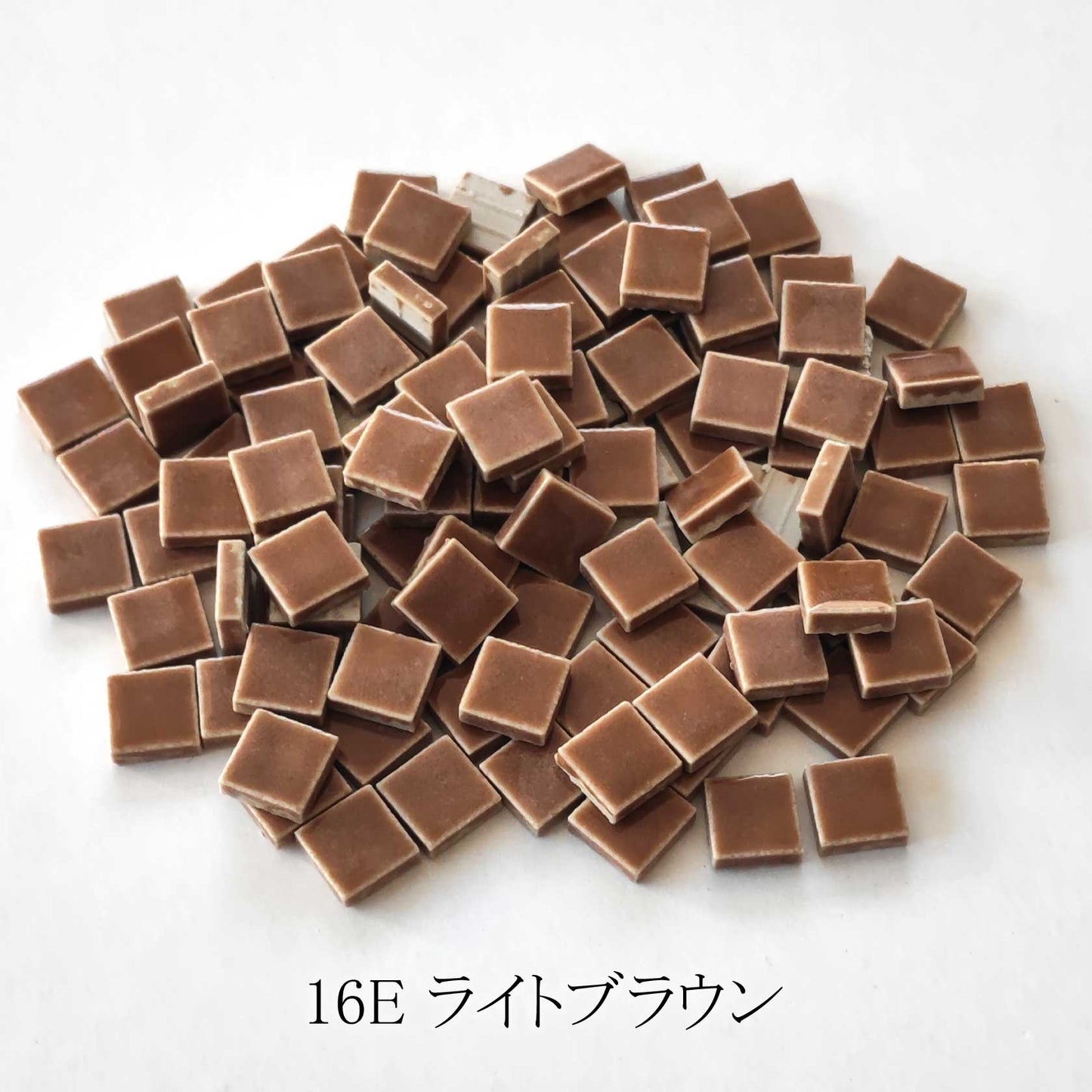 モザイクタイル【10mm角】選べる単色カラー バラ石 100g(約100個入)赤、オレンジ、ピンク、ブラウン系色 美濃焼タイル 純正品 国産