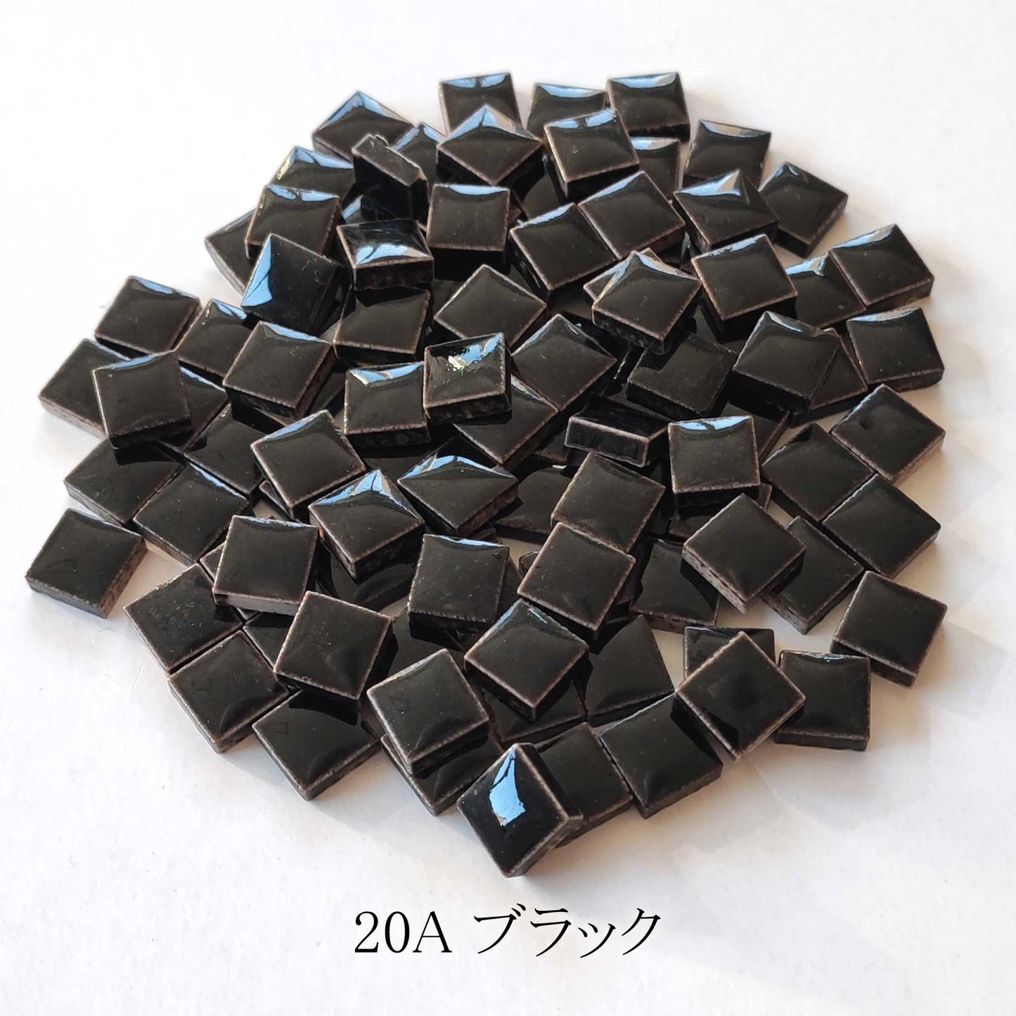 モザイクタイル【10mm角】選べる単色カラー バラ石 100g(約100個入)白、イエロー、ベージュ、グレー、黒系色 美濃焼タイル 純正品 国産