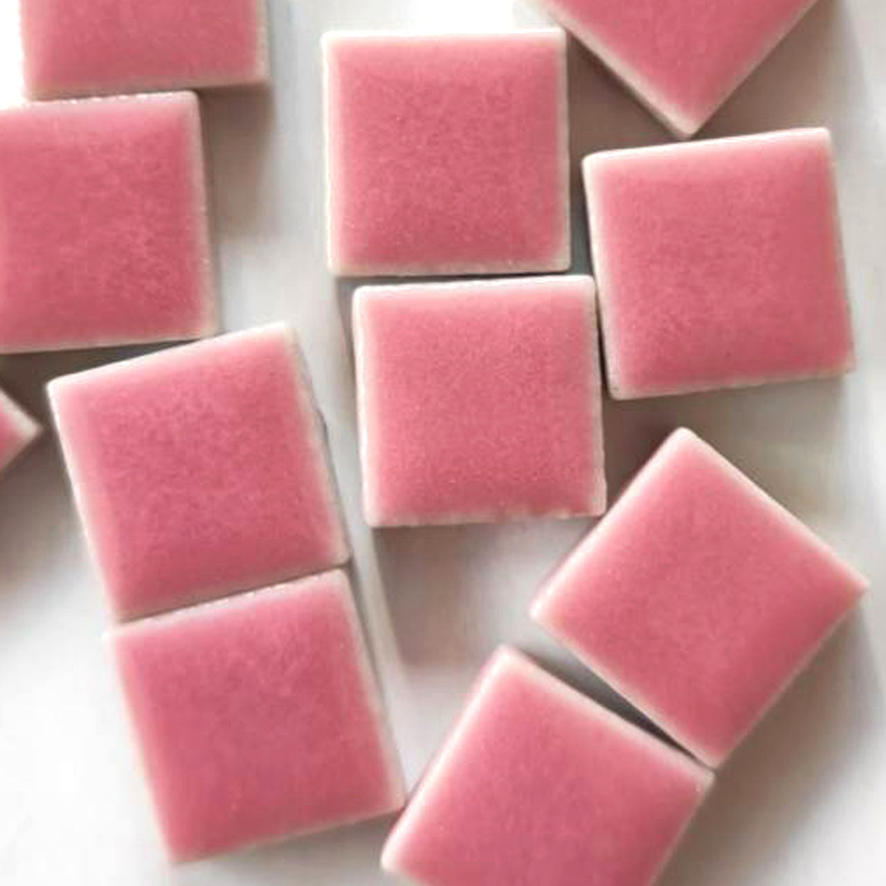 モザイクタイル【10mm角】選べる単色カラー バラ石 100g(約100個入)赤、オレンジ、ピンク、ブラウン系色 美濃焼タイル 純正品 国産