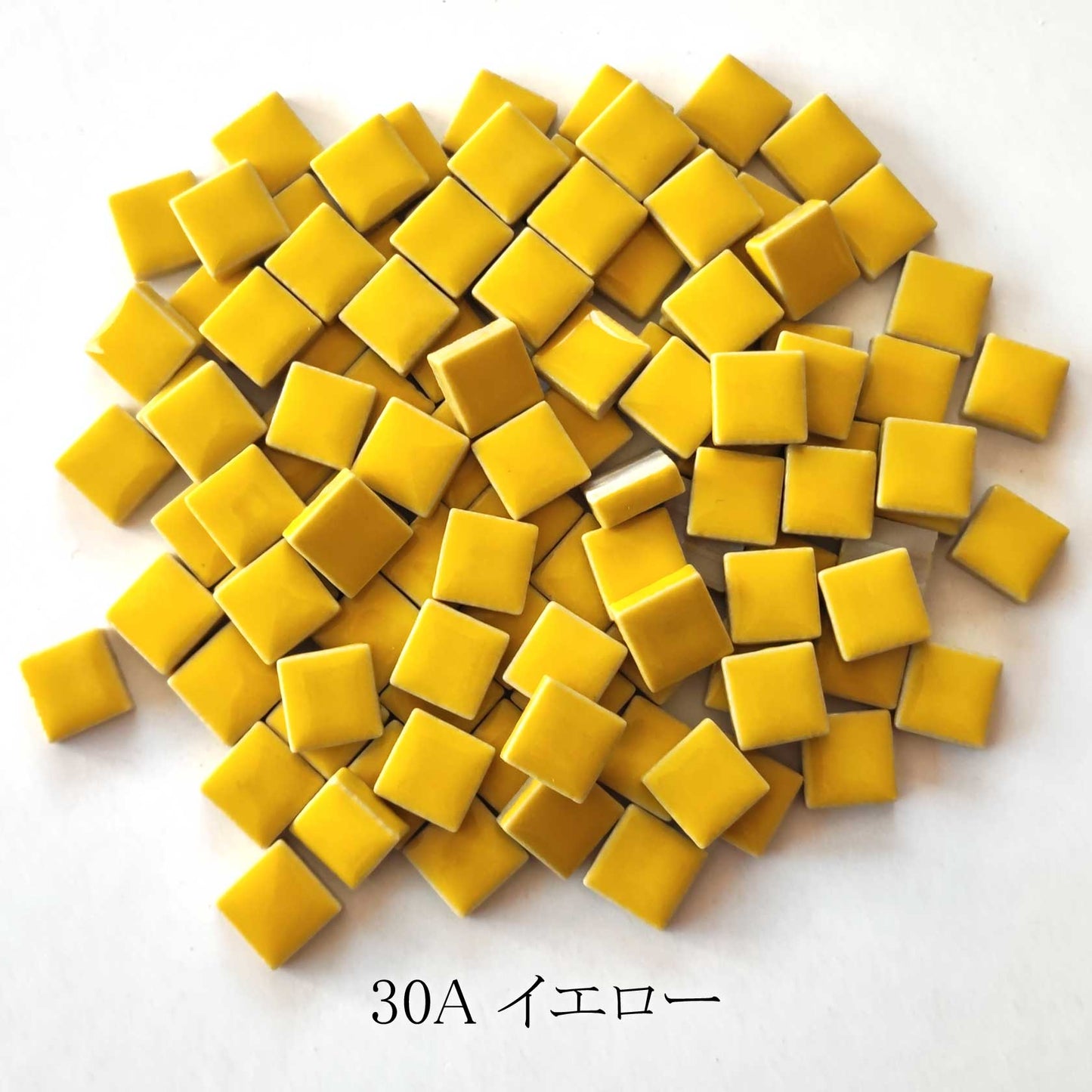 モザイクタイル【10mm角】選べる単色カラー バラ石 100g(約100個入)白、イエロー、ベージュ、グレー、黒系色 美濃焼タイル 純正品 国産