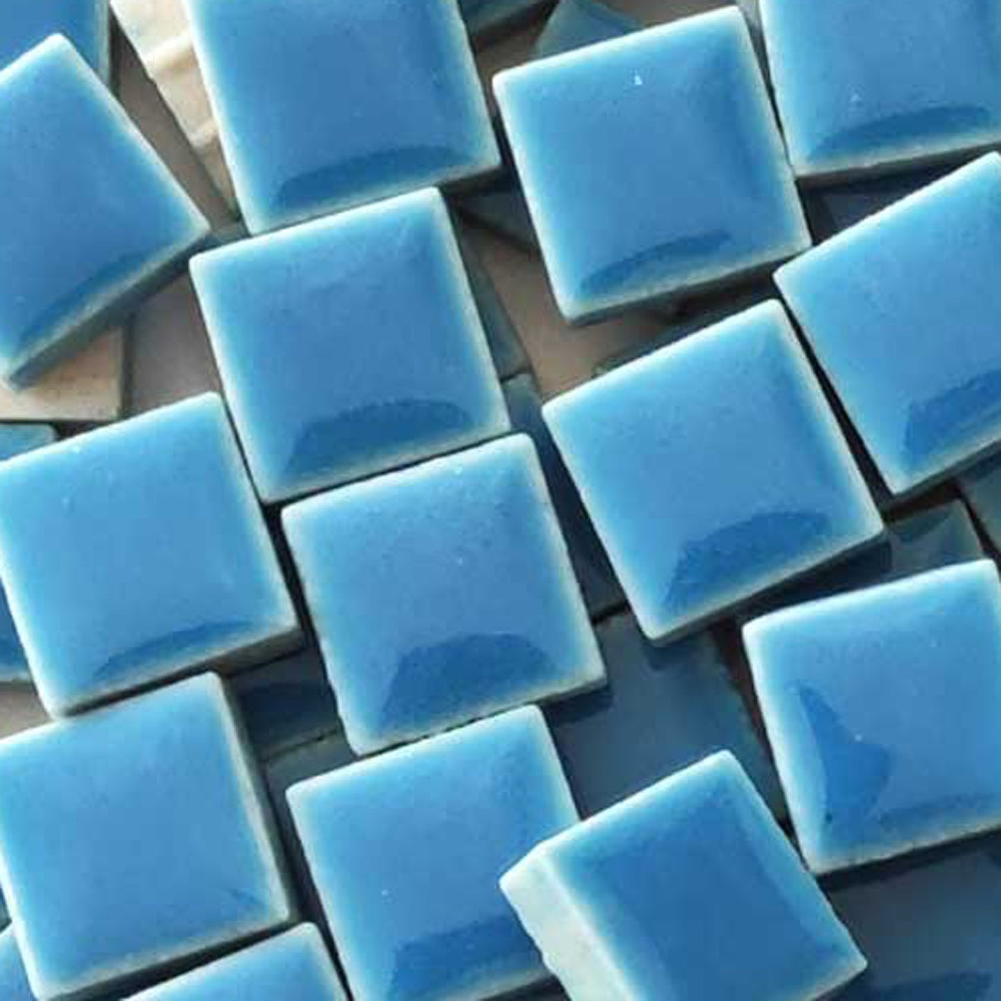 モザイクタイル【10mm角】選べる単色カラー バラ石 100g(約100個入)グリーン、ブルー、柄、青・緑系色 美濃焼タイル 純正品 国産