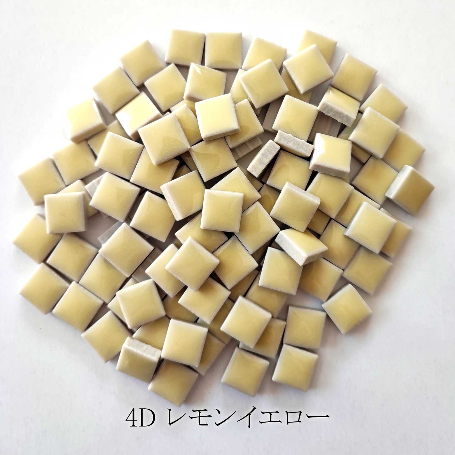 モザイクタイル【10mm角】選べる単色カラー バラ石 100g(約100個入)白、イエロー、ベージュ、グレー、黒系色 美濃焼タイル 純正品 国産