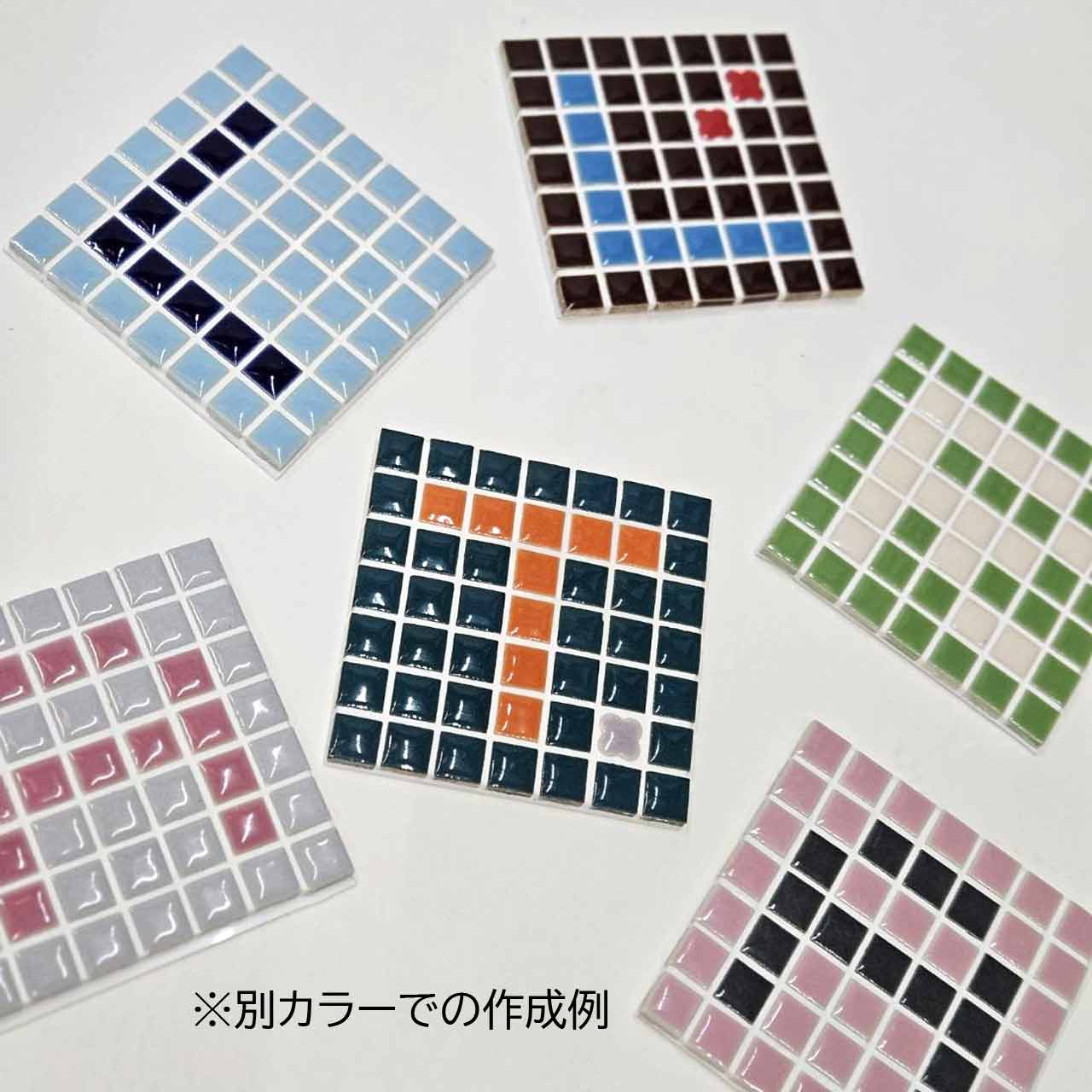 【A〜Z自由に作れる】DIYモザイクタイルキット|ピンク&グレーセット|コースター・飾り・アートに最適|初心者OK|工作・クラフト・手作りギフトにも!