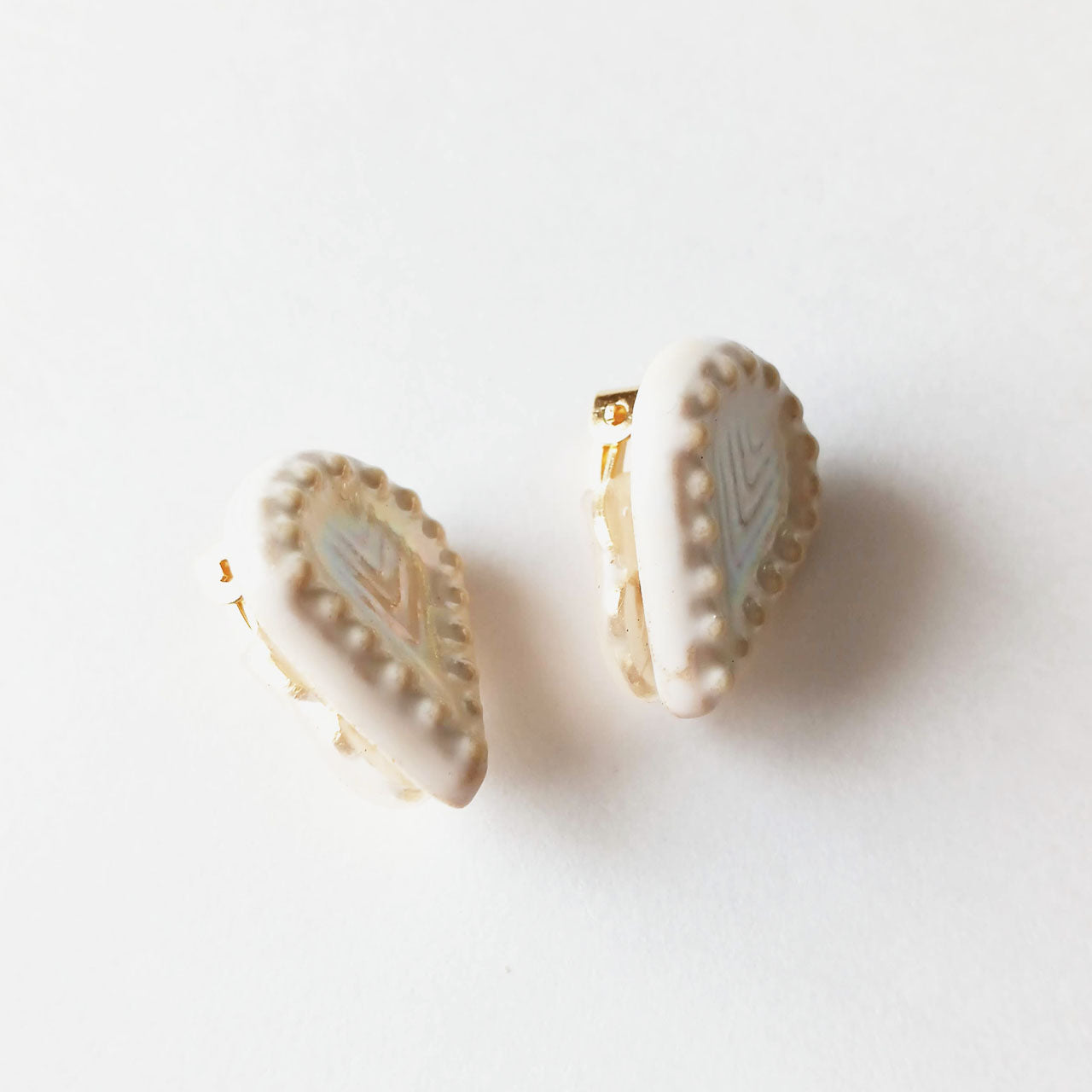 【七窯社】人魚の涙 イヤリング ピアス 陶器の手作りアクセサリー