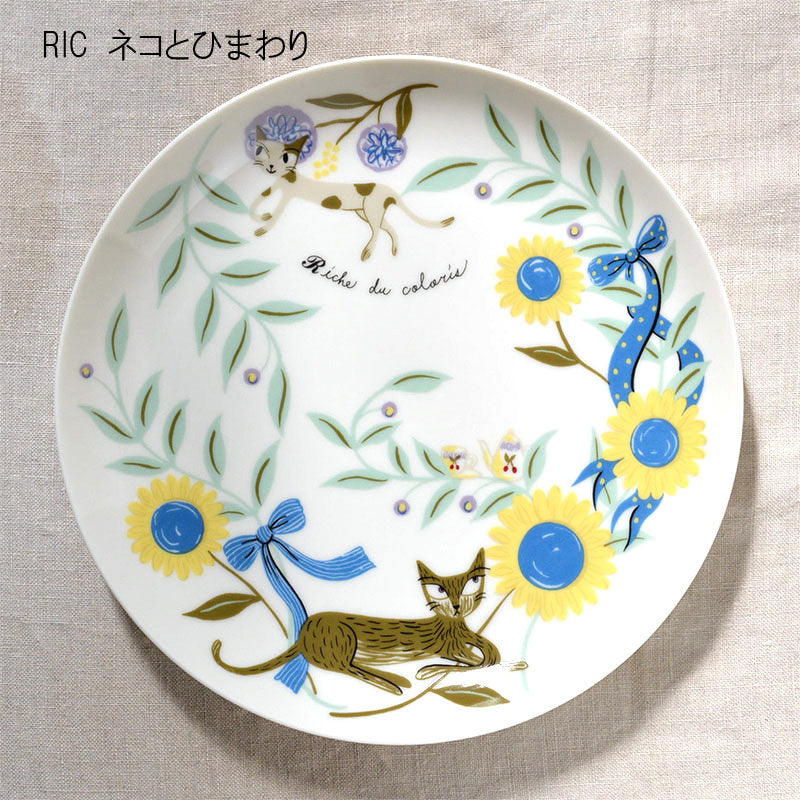 ゼルポティエ シンジカトウ の イラストが映える美濃焼プレート皿 LLサイズ 23cm 日本製 Shinzi katoh