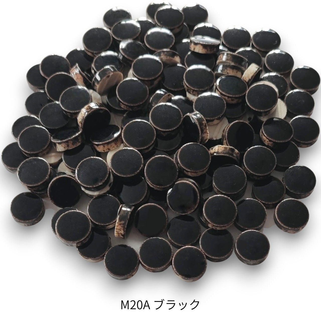 モザイクタイル【丸型10mm】選べる単色カラー バラ石 100g(約130個入) 美濃焼タイル 純正品 国産 5色