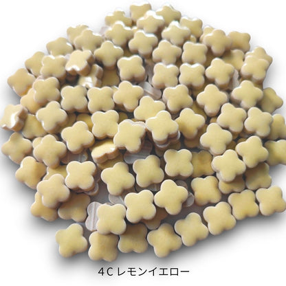 モザイクタイル【花型10mm】選べる単色カラー バラ石 100g(約120個入) 美濃焼タイル 純正品 国産 7色