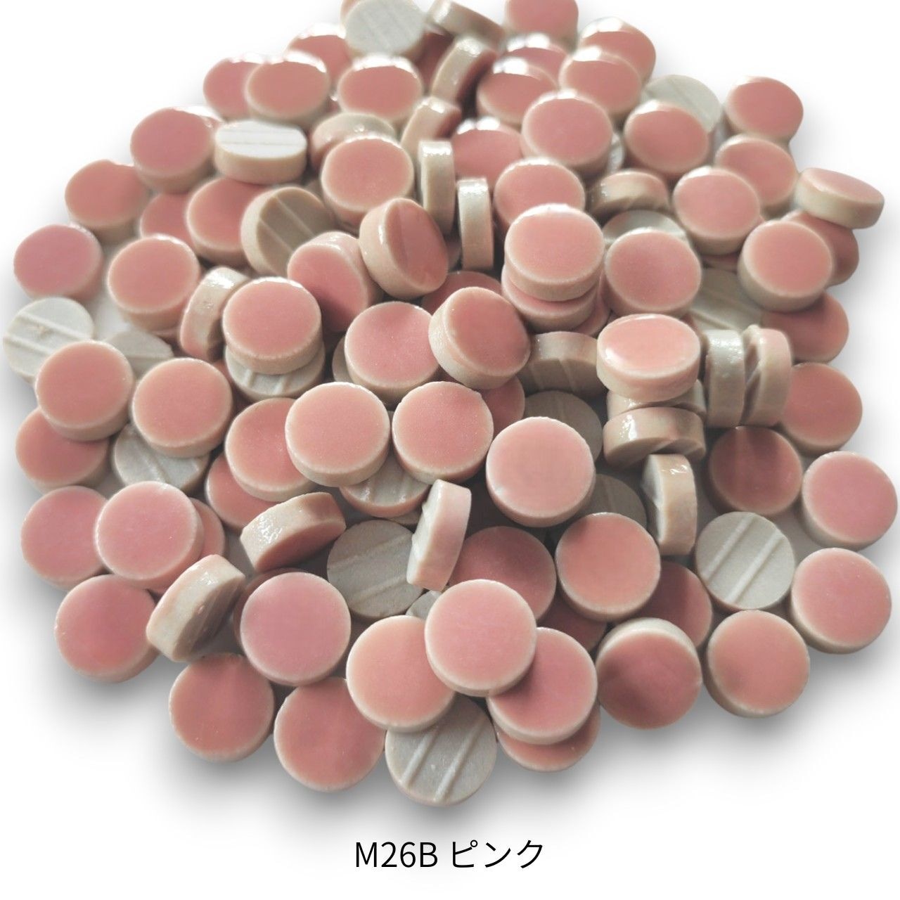モザイクタイル【丸型10mm】選べる単色カラー バラ石 100g(約130個入) 美濃焼タイル 純正品 国産 5色