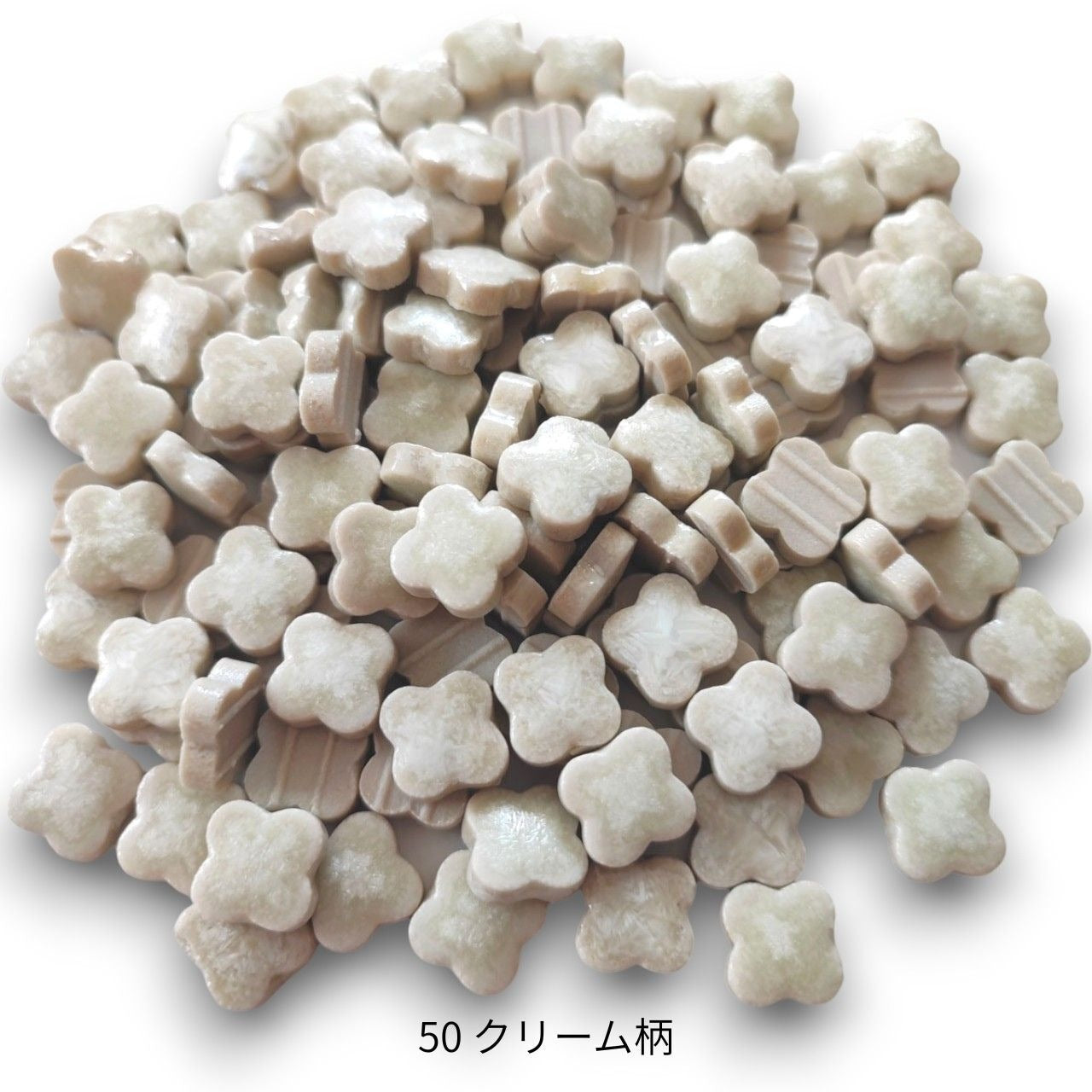 モザイクタイル【花型10mm】選べる単色カラー バラ石 100g(約120個入) 美濃焼タイル 純正品 国産 7色