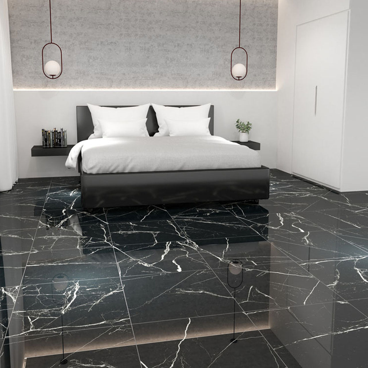 大理石調エレガントタイル Ceramic Marble Elegant (セラミック マーブル エレガント) 600角 (60cm×60cm)磨き仕上げ【ケース販売／4枚入り】床 壁 屋内 玄関 高級感 ｜全6色展開