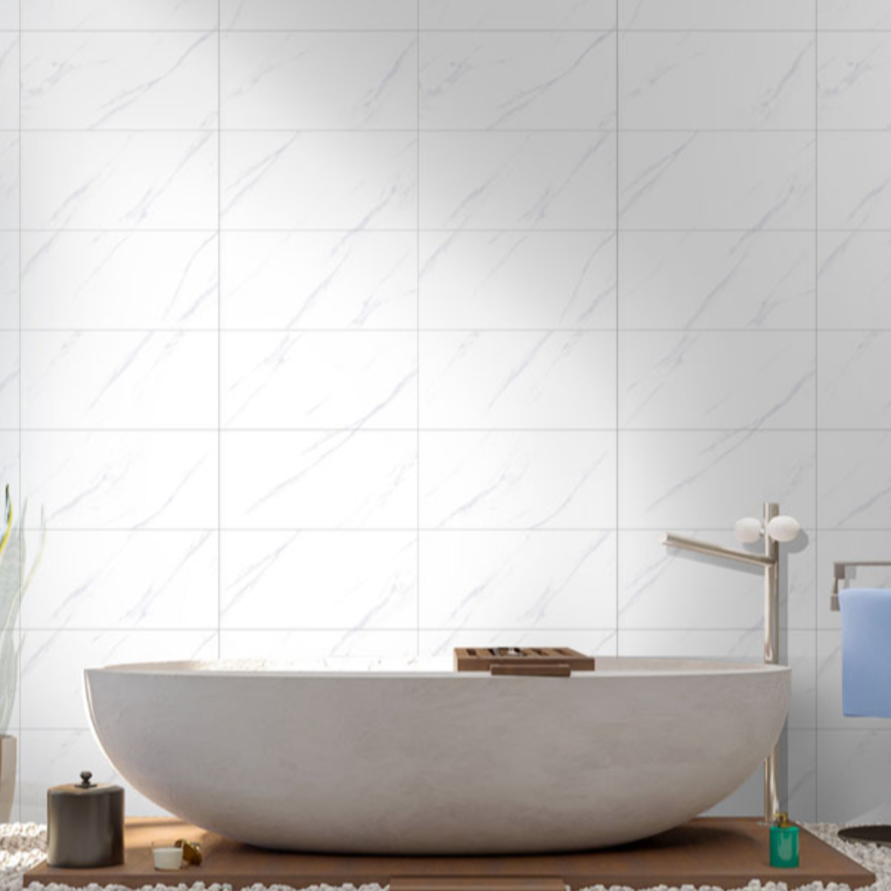 異国情緒マーブルタイル Ceramic Marble Hanoi (セラミック マーブル ハノイ) 300×600角 (30cm×60cm)磨・マット仕上げ【ケース販売／8枚入り】床 壁 屋内 玄関 高級感 アジアンテイスト