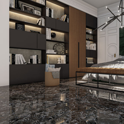 異国情緒マーブルタイル Ceramic Marble Hanoi (セラミック マーブル ハノイ) 600角 (60cm×60cm)磨・マット仕上げ【ケース販売／4枚入り】床 壁 屋内 玄関 高級感 アジアンテイスト ｜全3色展開