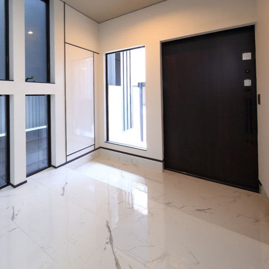 大理石調タイル Ceramic Marble Indus (セラミック マーブル インダス) 600角 (60cm×60cm)磨仕上げ【ケース販売／4枚入り】床 壁 屋内 玄関 商業空間 高級感 ｜全8色展開