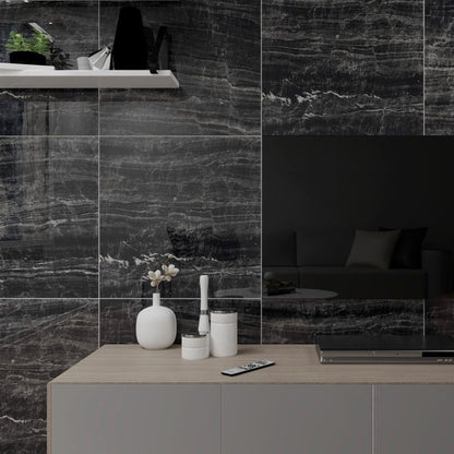 大理石調タイル Ceramic Marble Indus (セラミック マーブル インダス) 600角 (60cm×60cm)磨仕上げ【ケース販売／4枚入り】床 壁 屋内 玄関 商業空間 高級感 ｜全8色展開