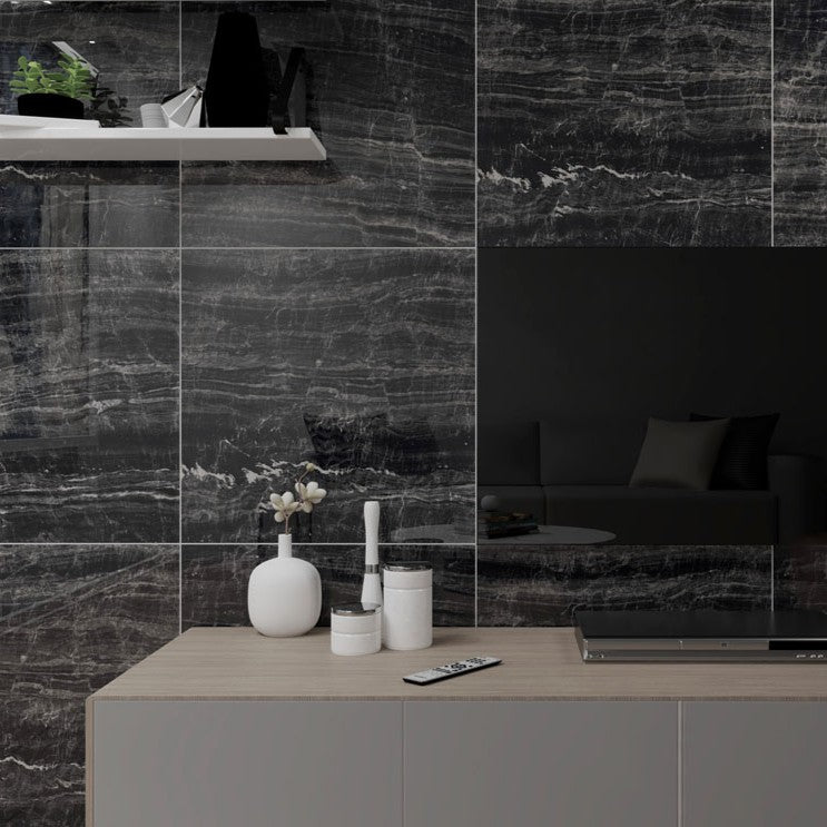 大理石調タイル Ceramic Marble Indus (セラミック マーブル インダス) 600×1200角 (60cm×120cm)磨仕上げ【ケース販売／2枚入り】床 壁 屋内 玄関 商業空間 高級感 ｜全2色展開