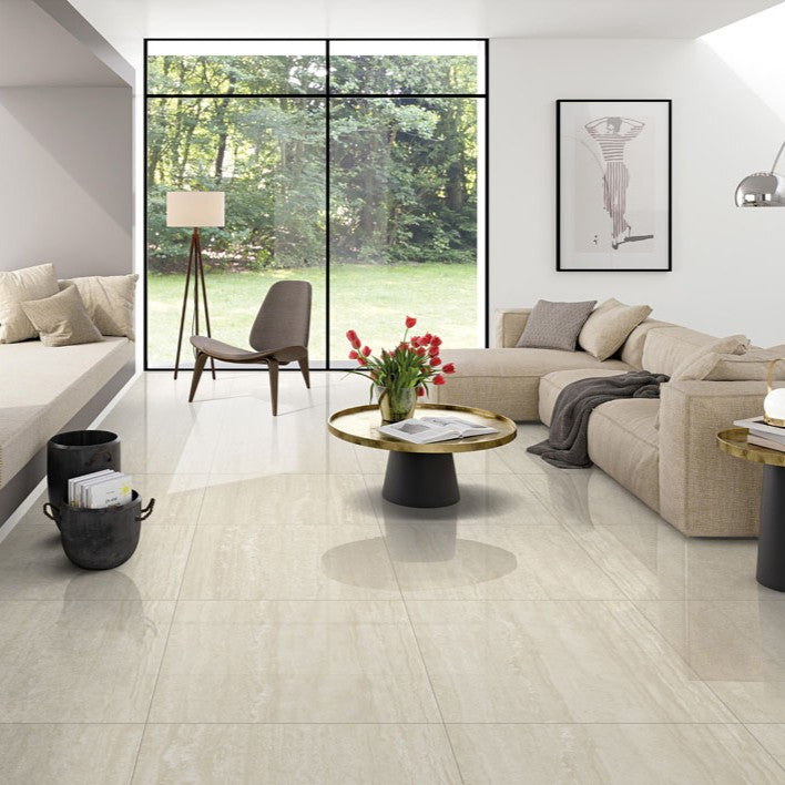 大理石調タイル Ceramic Marble Indus (セラミック マーブル インダス) 600角 (60cm×60cm)磨仕上げ【ケース販売／4枚入り】床 壁 屋内 玄関 商業空間 高級感 ｜全8色展開