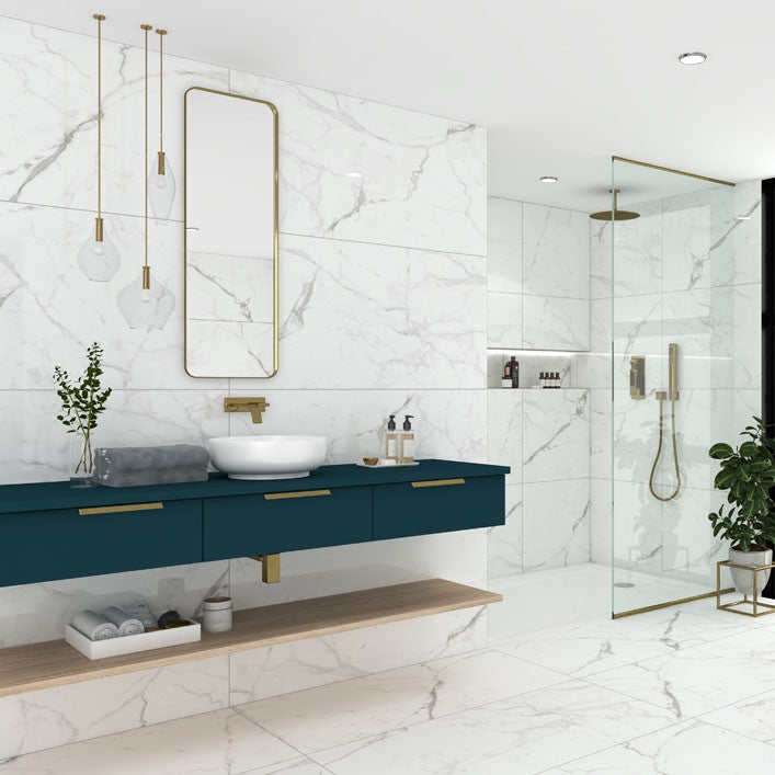 大理石調タイル Ceramic Marble Indus (セラミック マーブル インダス) 600×1200角 (60cm×120cm)磨仕上げ【ケース販売／2枚入り】床 壁 屋内 玄関 商業空間 高級感 ｜全2色展開