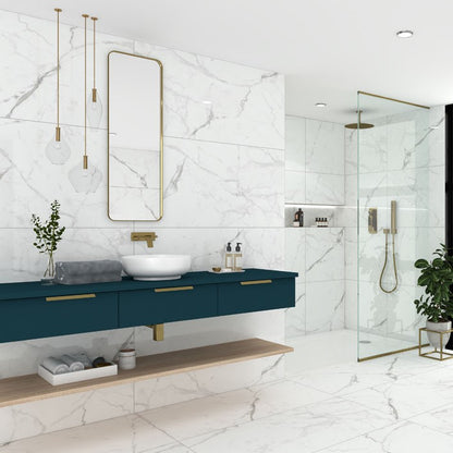 大理石調タイル Ceramic Marble Indus (セラミック マーブル インダス) 600×1200角 (60cm×120cm)磨仕上げ【ケース販売／2枚入り】床 壁 屋内 玄関 商業空間 高級感 ｜全2色展開