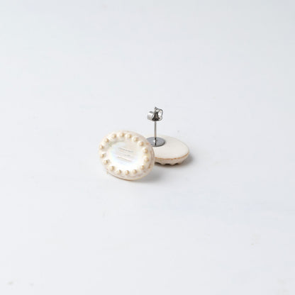 【七窯社】人魚の涙 イヤリング ピアス 陶器の手作りアクセサリー