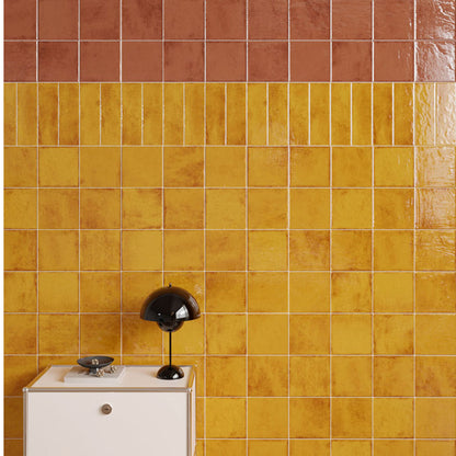 土の温もりLuna G (ルナ G)インテリアタイル 75×230角 (7.5cm×23cm)ブライト仕上げ【ケース販売／56枚入り】屋内壁  キッチン壁 トイレ壁 お洒落 ｜全8色展開