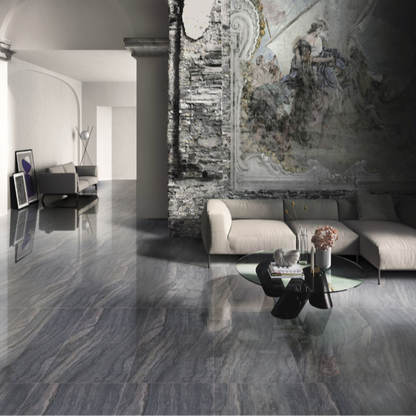 鏡のような美しい輝き Vatican Exstone (バチカン エクストーン) 600×1200角 (60cm×120cm)磨仕上げ【ケース販売／2枚入り】床 壁 屋内 玄関 光沢感 高級 ｜全3色展開