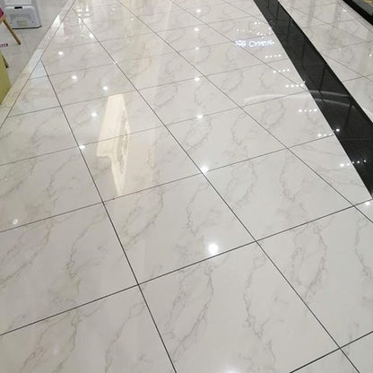 光沢磨き仕上げタイル【バチカン ライトカラー】 セラビヤンコＬ 300×600角（磨仕上げ）ホワイト マーブル大理石調カラー【ケース販売／8枚入り】白 床 壁 屋内 玄関 輝き お洒落 使いやすい