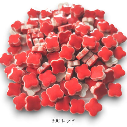 モザイクタイル【花型10mm】選べる単色カラー バラ石 100g(約120個入) 美濃焼タイル 純正品 国産 7色