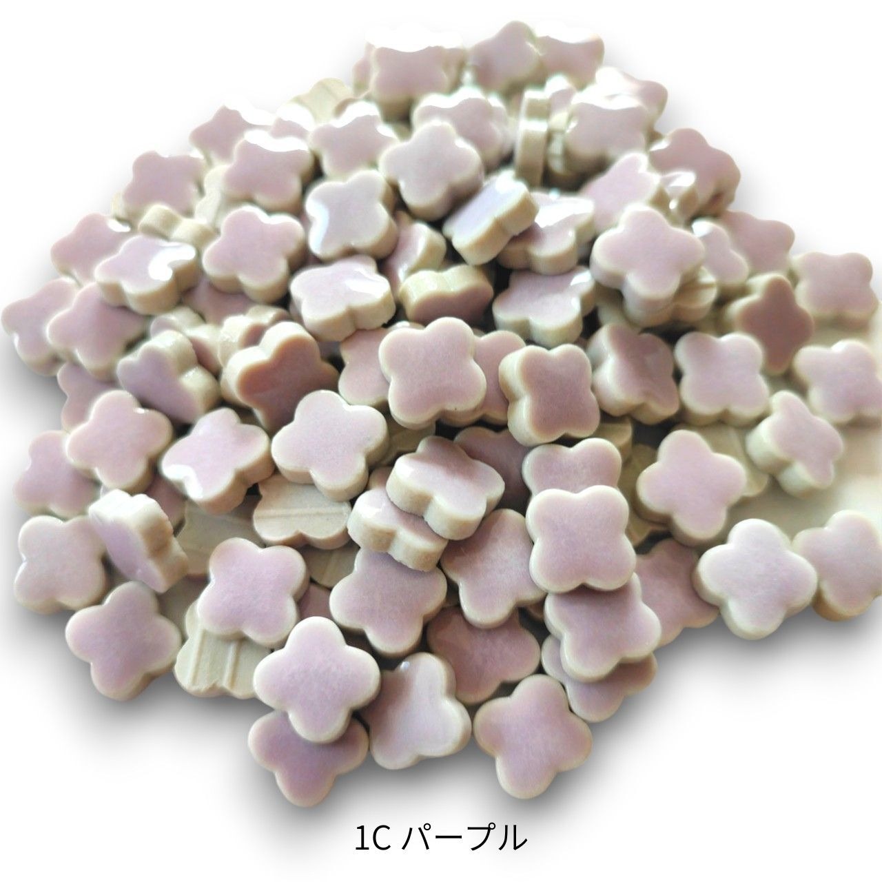 モザイクタイル【花型10mm】選べる単色カラー バラ石 100g(約120個入) 美濃焼タイル 純正品 国産 7色