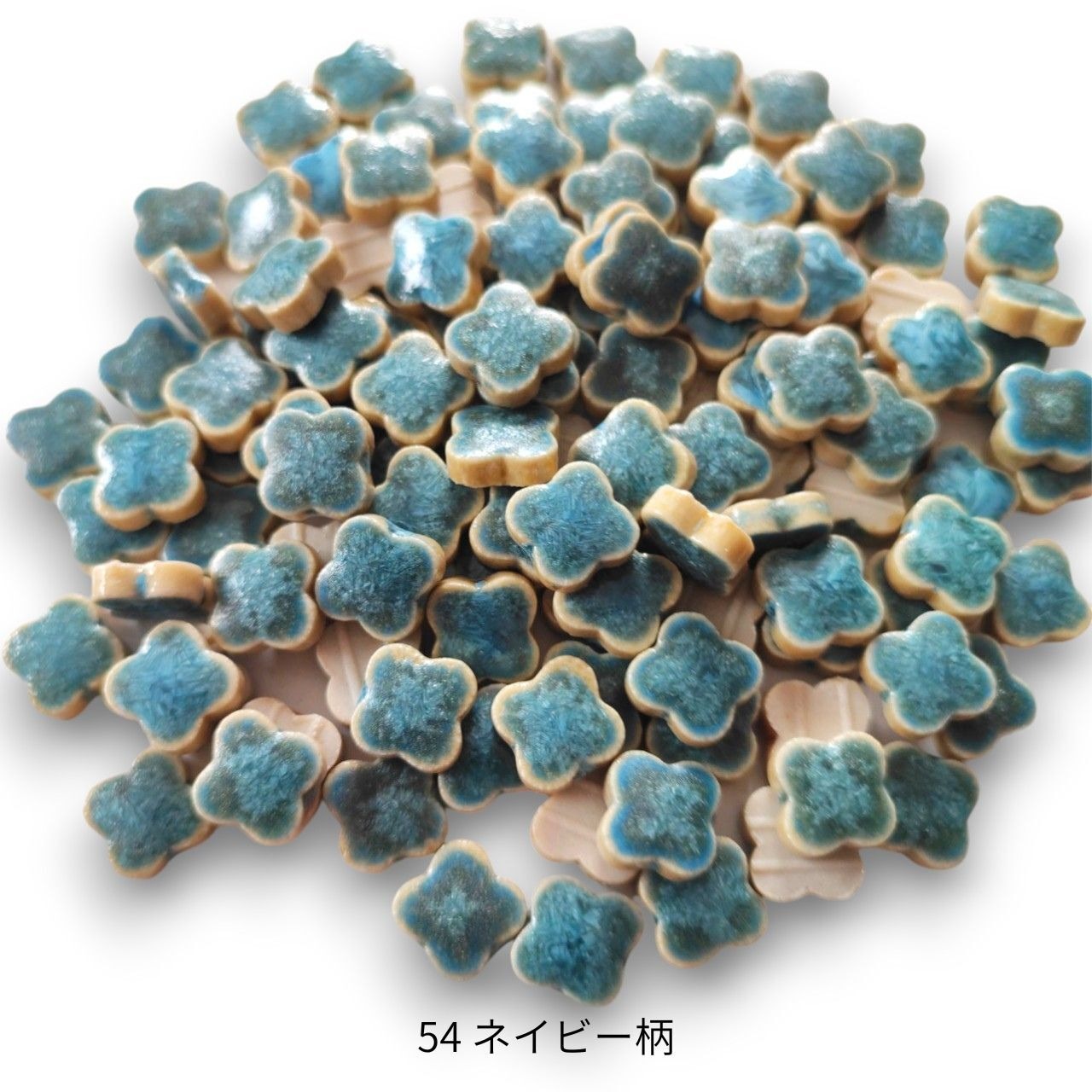 モザイクタイル【花型10mm】選べる単色カラー バラ石 100g(約120個入) 美濃焼タイル 純正品 国産 7色