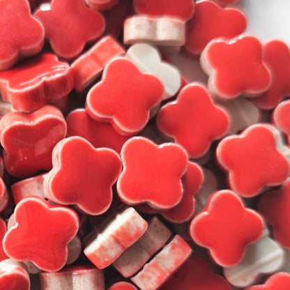 モザイクタイル【花型10mm】選べる単色カラー バラ石 100g(約120個入) 美濃焼タイル 純正品 国産 7色