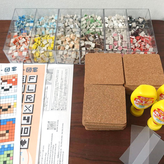 出店・イベント向け！みんなで楽しむモザイクタイルコースター体験キット【約30名分】国産タイル＋道具＋説明書つきセット