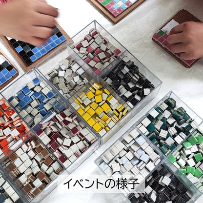 出店・イベント向け！みんなで楽しむモザイクタイルコースター体験キット【約30名分】国産タイル＋道具＋説明書つきセット