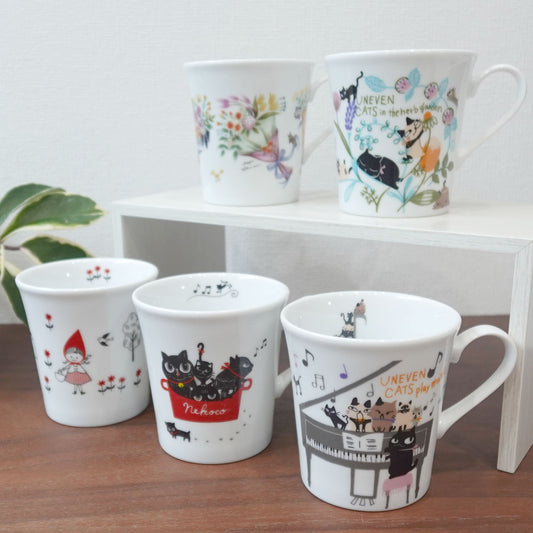 ゼルポティエ シンジカトウ の イラストがかわいい美濃焼マグカップ 350ml 日本製 Shinzi katoh