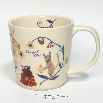 ゼルポティエ シンジカトウ の イラストがかわいい美濃焼マグカップ 320ml 日本製 Shinzi katoh