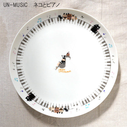 ゼルポティエ　シンジカトウ の イラストが映える美濃焼プレート皿　LLサイズ　23cm　日本製　Shinzi katoh